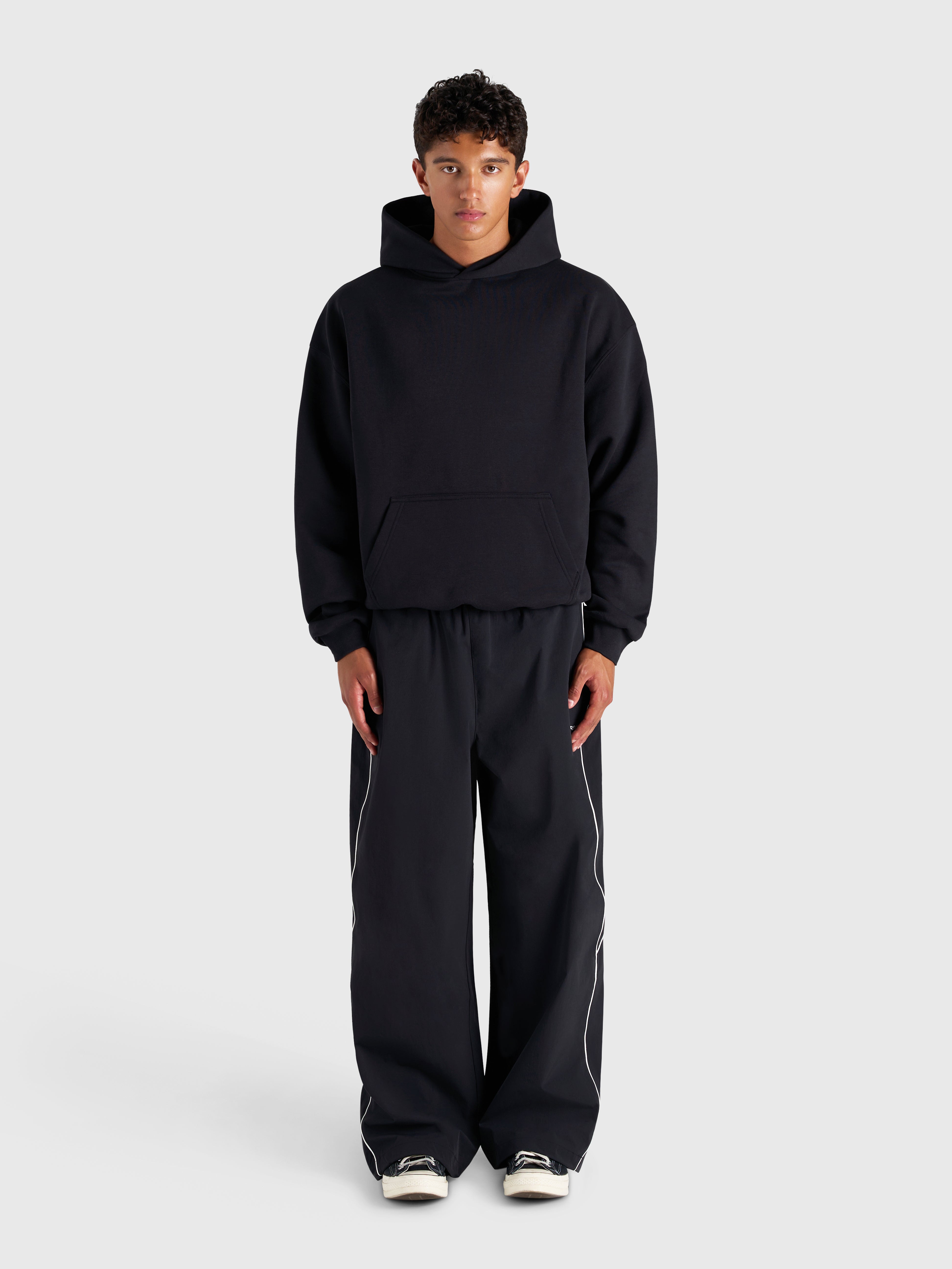 Cursive Hoodie - Vintage Black/White