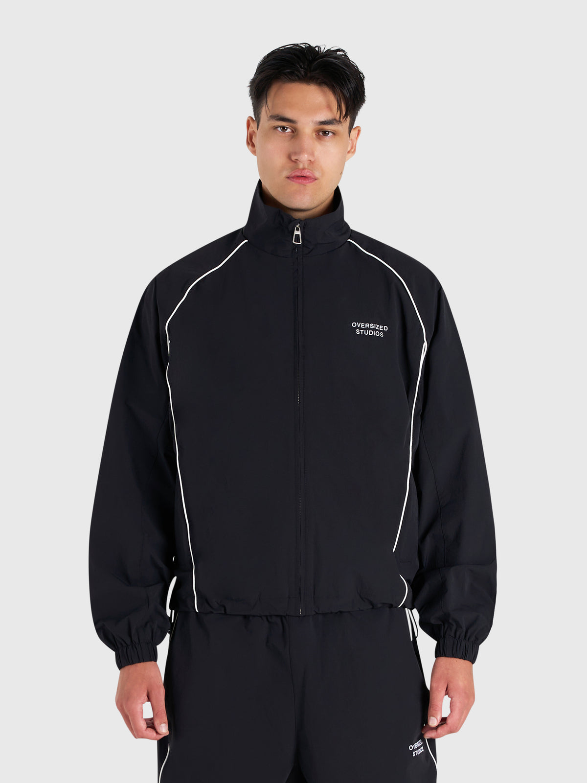 Active Track Jacket - Black/White