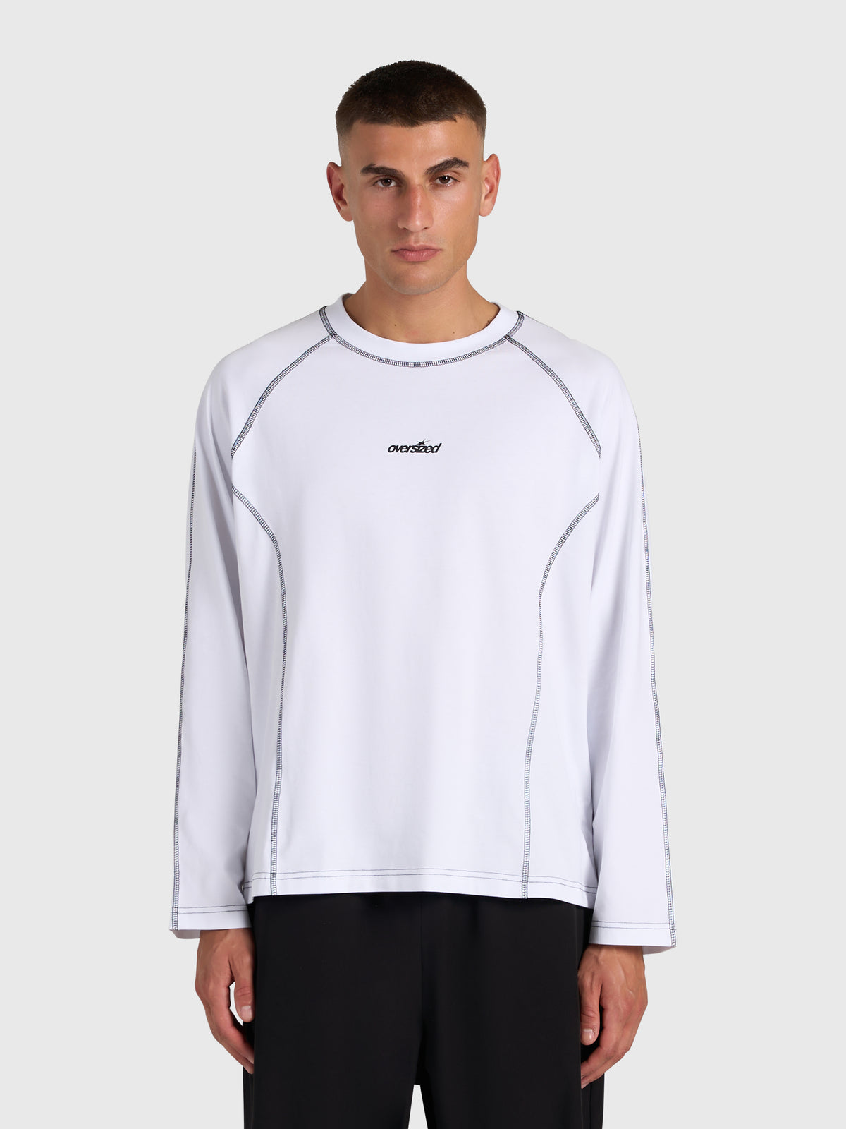 Contrast Raglan Long Sleeve - White/Black