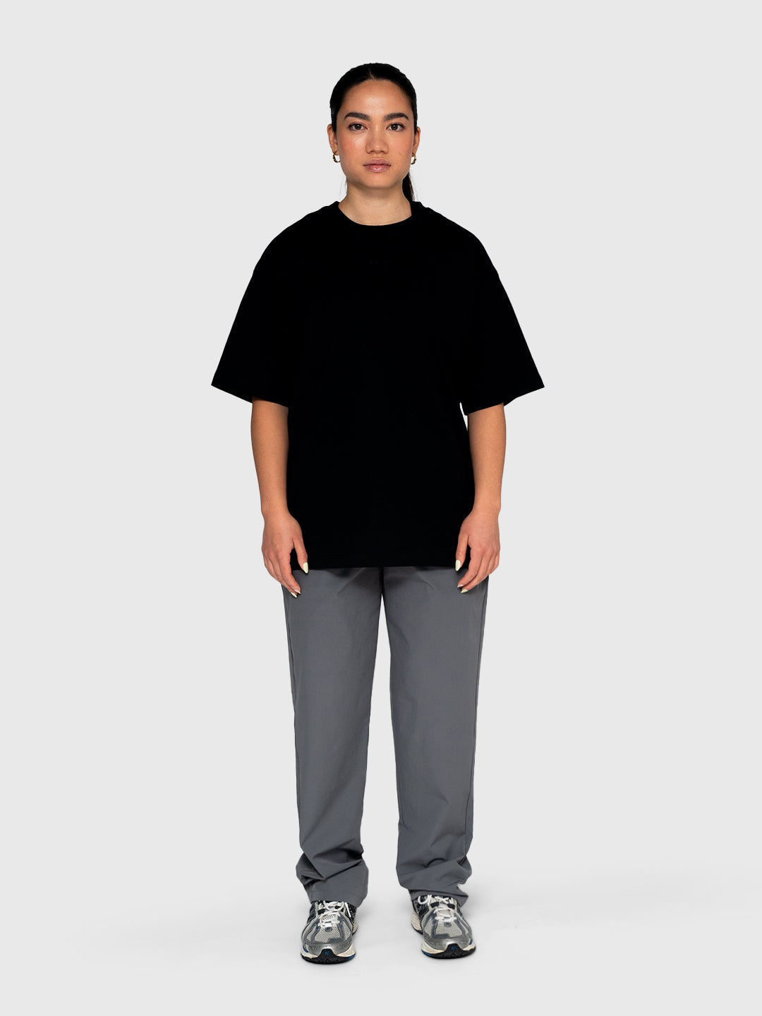 Logo Tech Pants - Charcoal/White