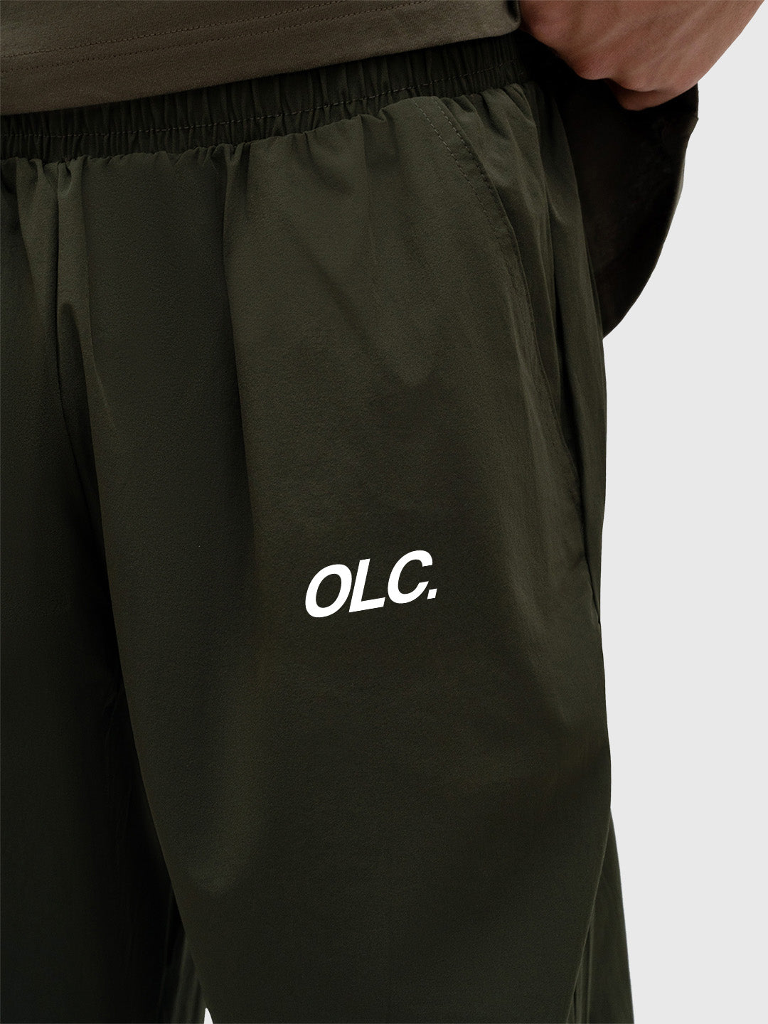 Logo Tech Pants - Khaki/White