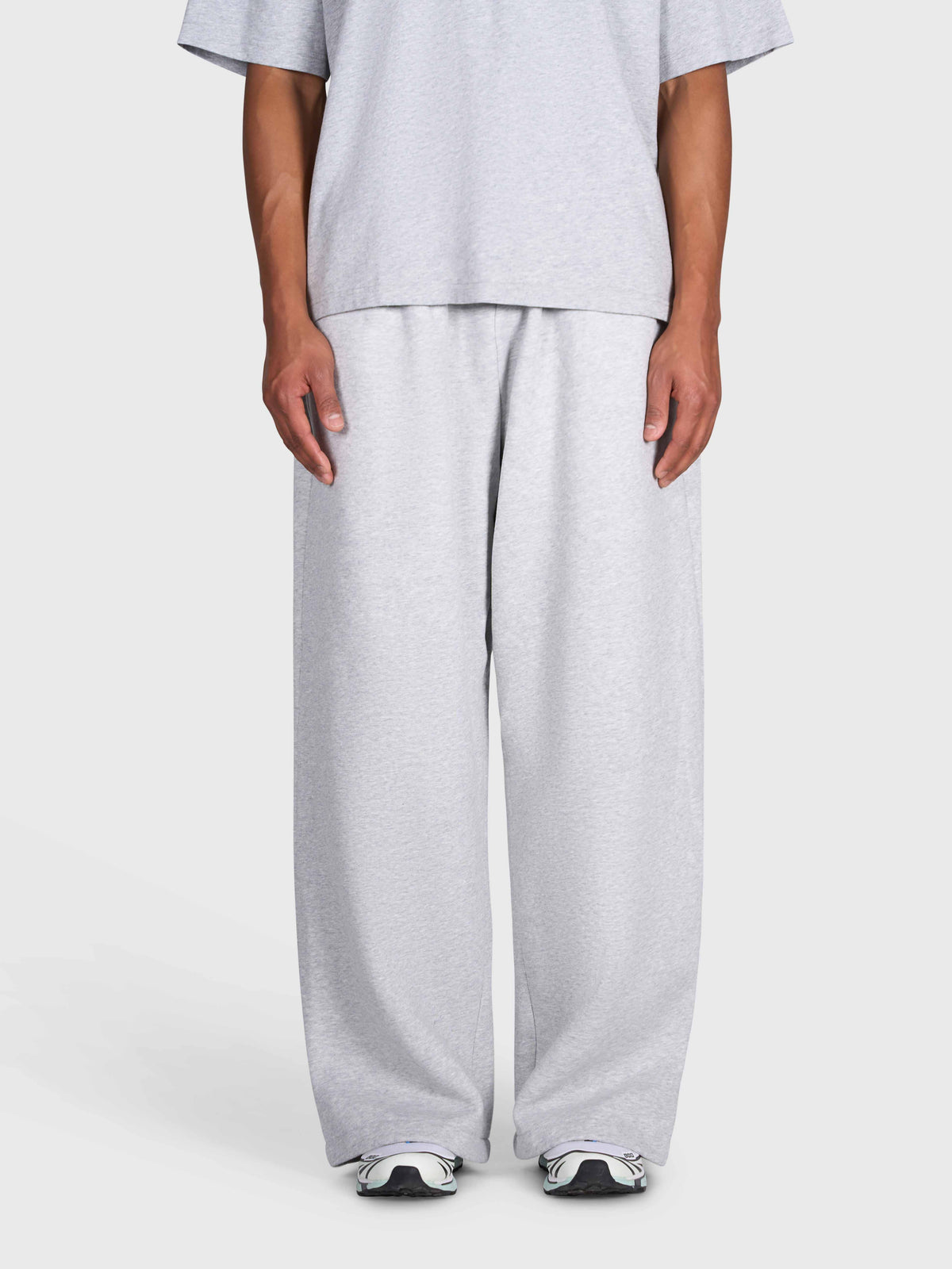 Tartan Baggy Sweatpants - Cloudy Grey/Blue