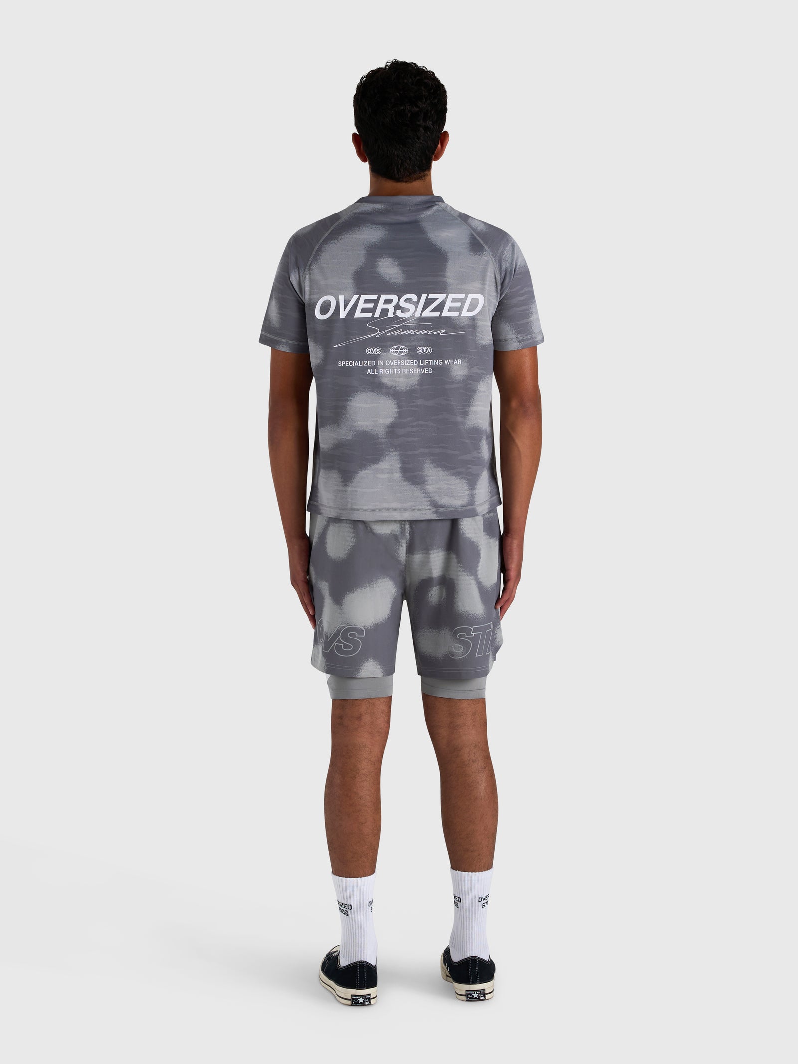 Stamina 2-1 Shorts - Grey/Grey