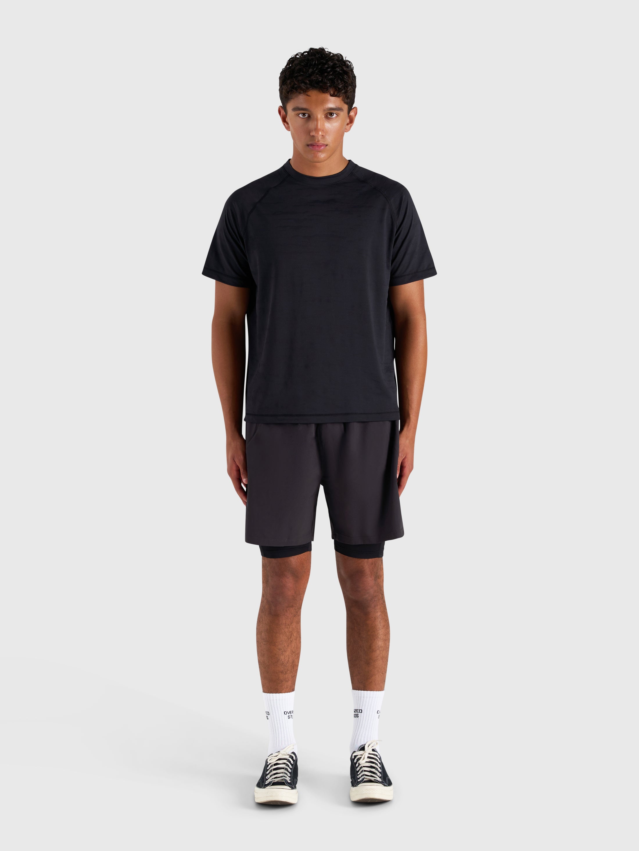 Stamina 2-1 Shorts - Black/White