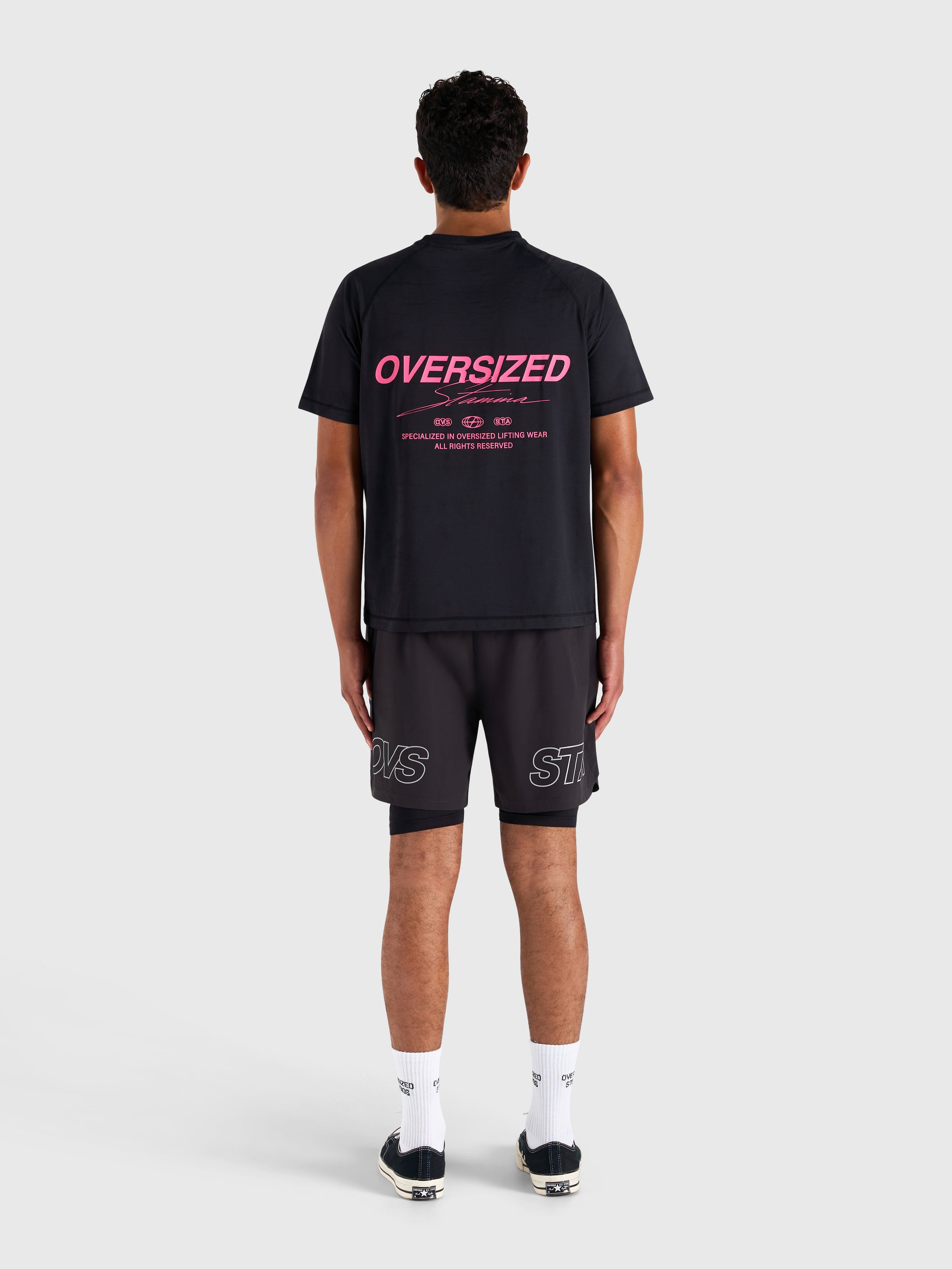 Stamina 2-1 Shorts - Black/White