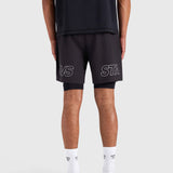 Stamina 2-1 Shorts - Black/White