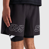 Stamina 2-1 Shorts - Black/White