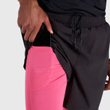 Stamina 2-1 Shorts - Black/Pink