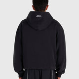 Contrast Zip Hoodie - Vintage Black/White