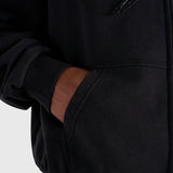 Contrast Zip Hoodie - Vintage Black/White