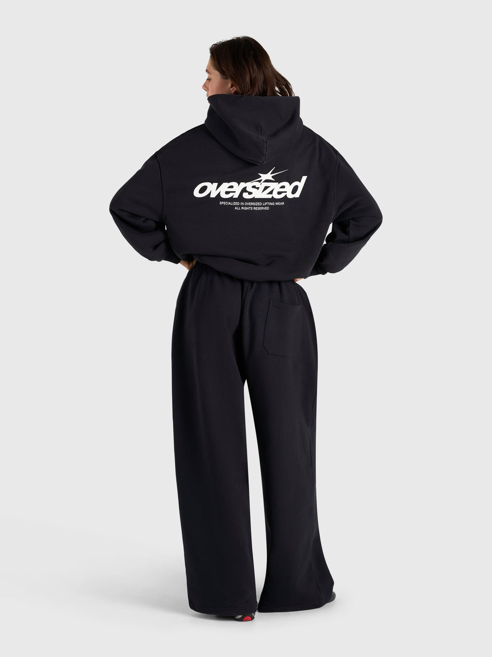 Cursive Hoodie - Vintage Black/White
