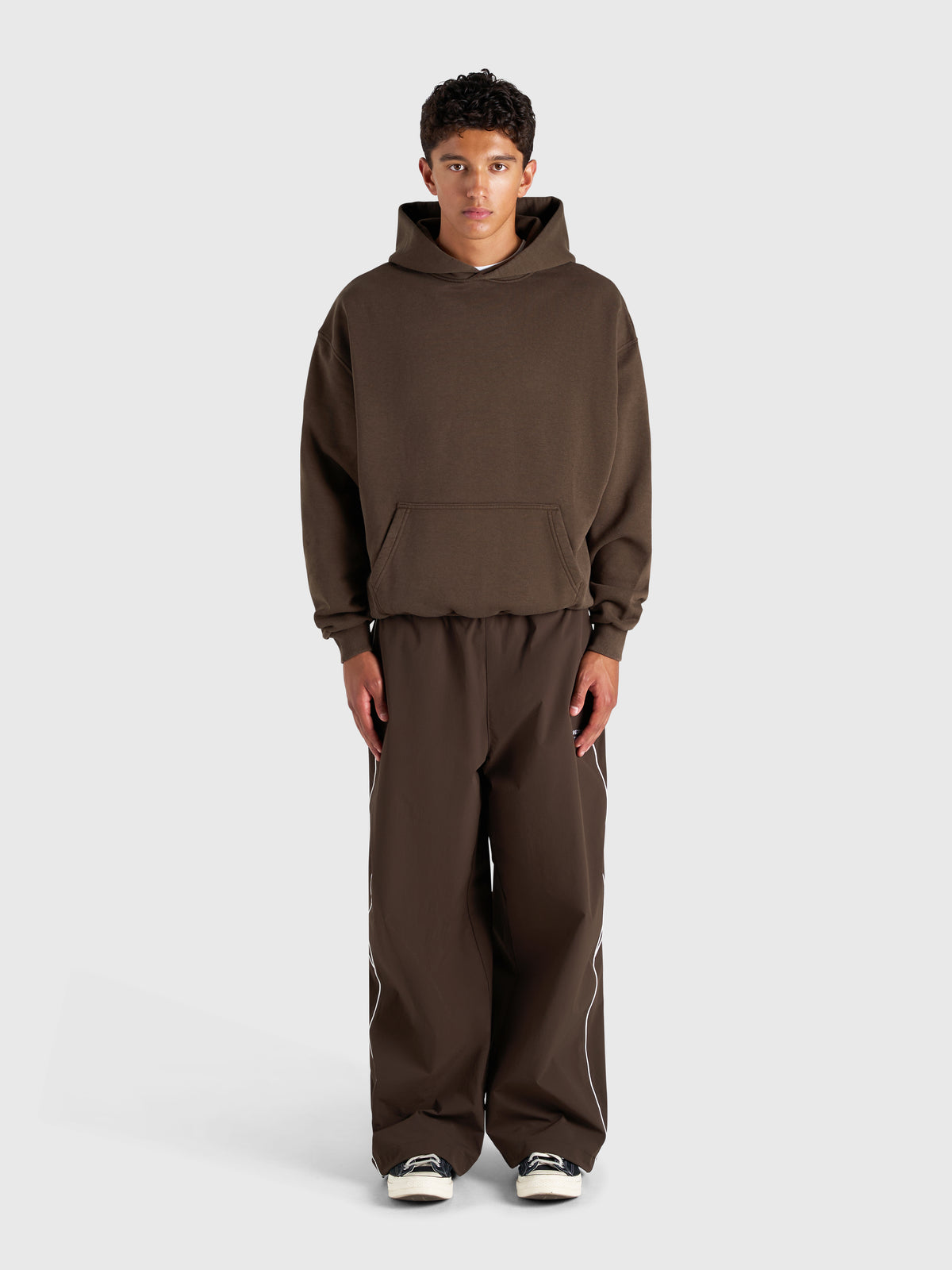 Cursive Hoodie - Vintage Brown/Red