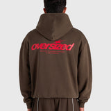 Cursive Hoodie - Vintage Brown/Red