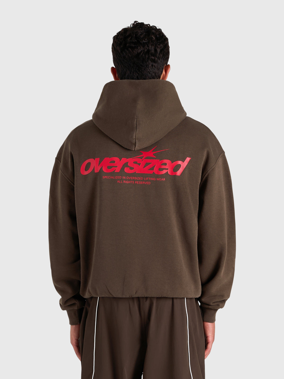 Cursive Hoodie - Vintage Brown/Red