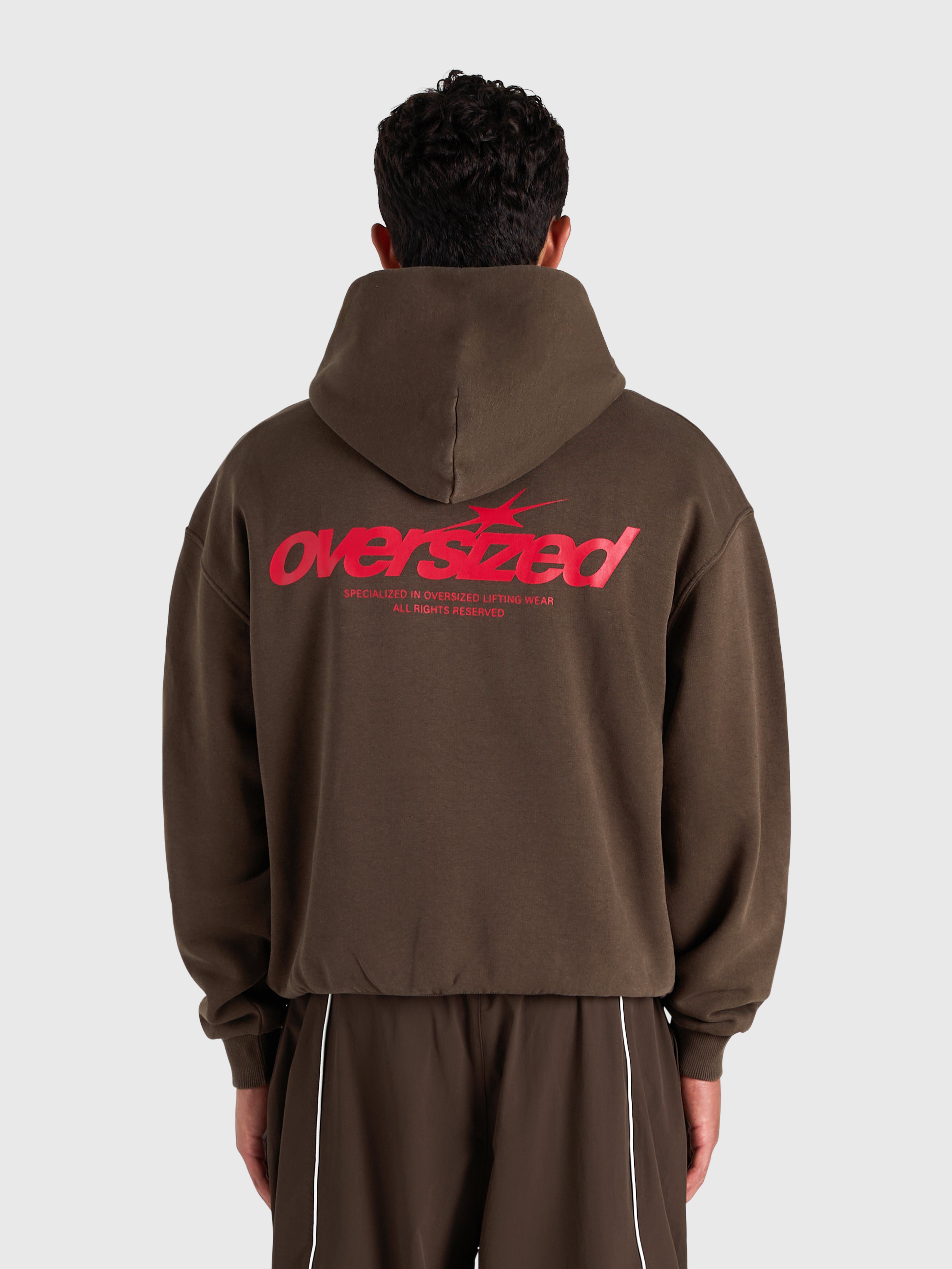 Cursive Hoodie - Vintage Brown/Red
