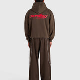 Cursive Hoodie - Vintage Brown/Red