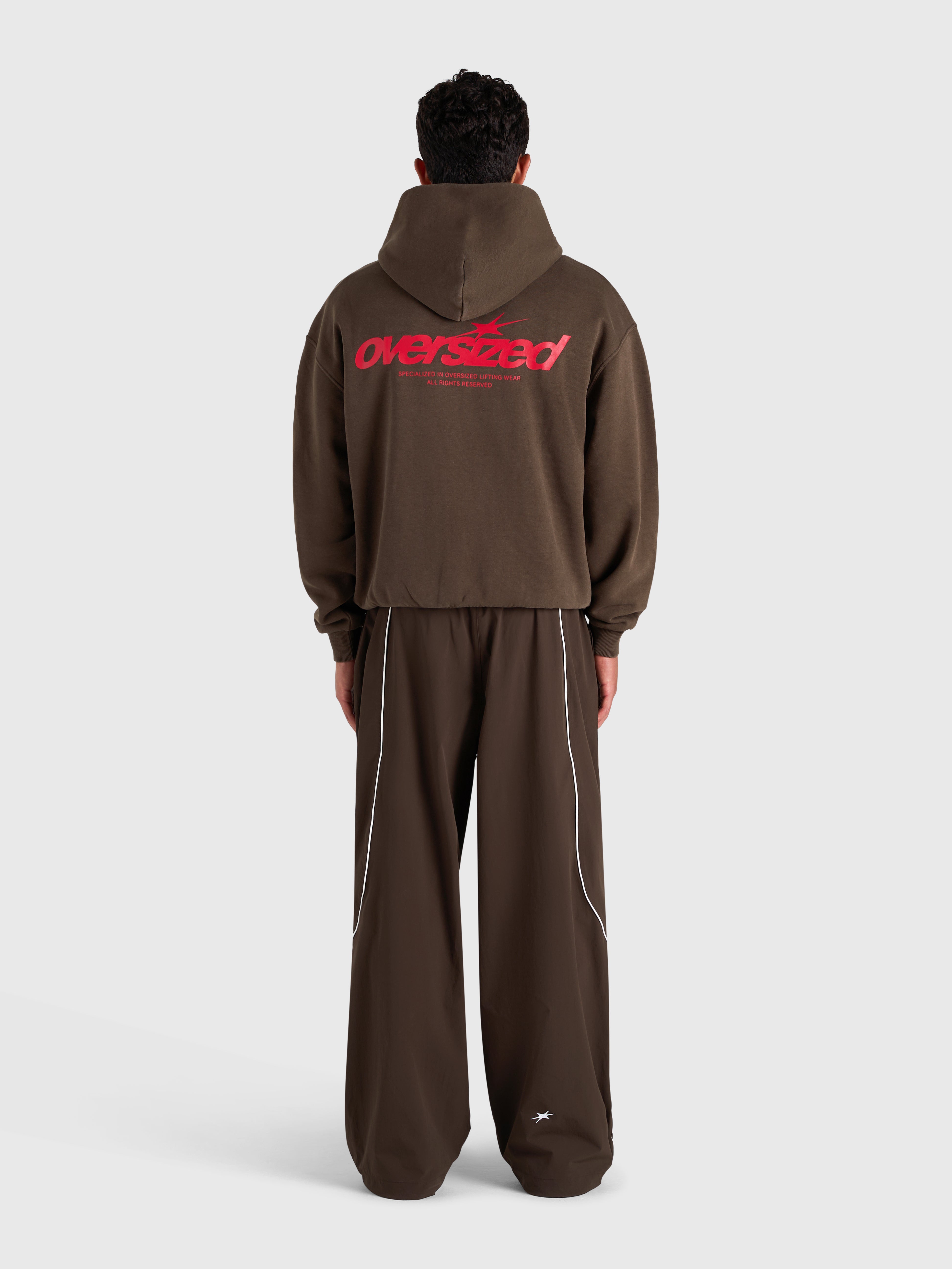 Cursive Hoodie - Vintage Brown/Red