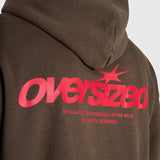Cursive Hoodie - Vintage Brown/Red