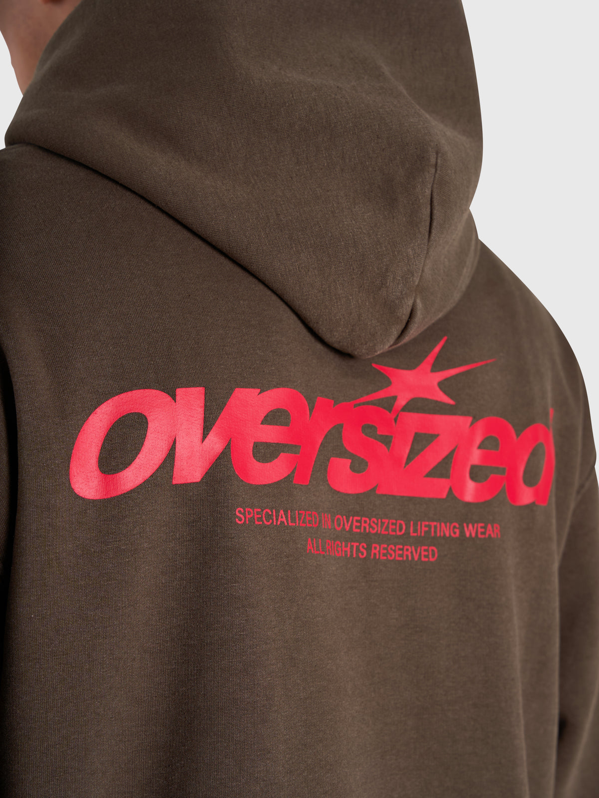 Cursive Hoodie - Vintage Brown/Red
