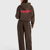 Cursive Hoodie - Vintage Brown/Red