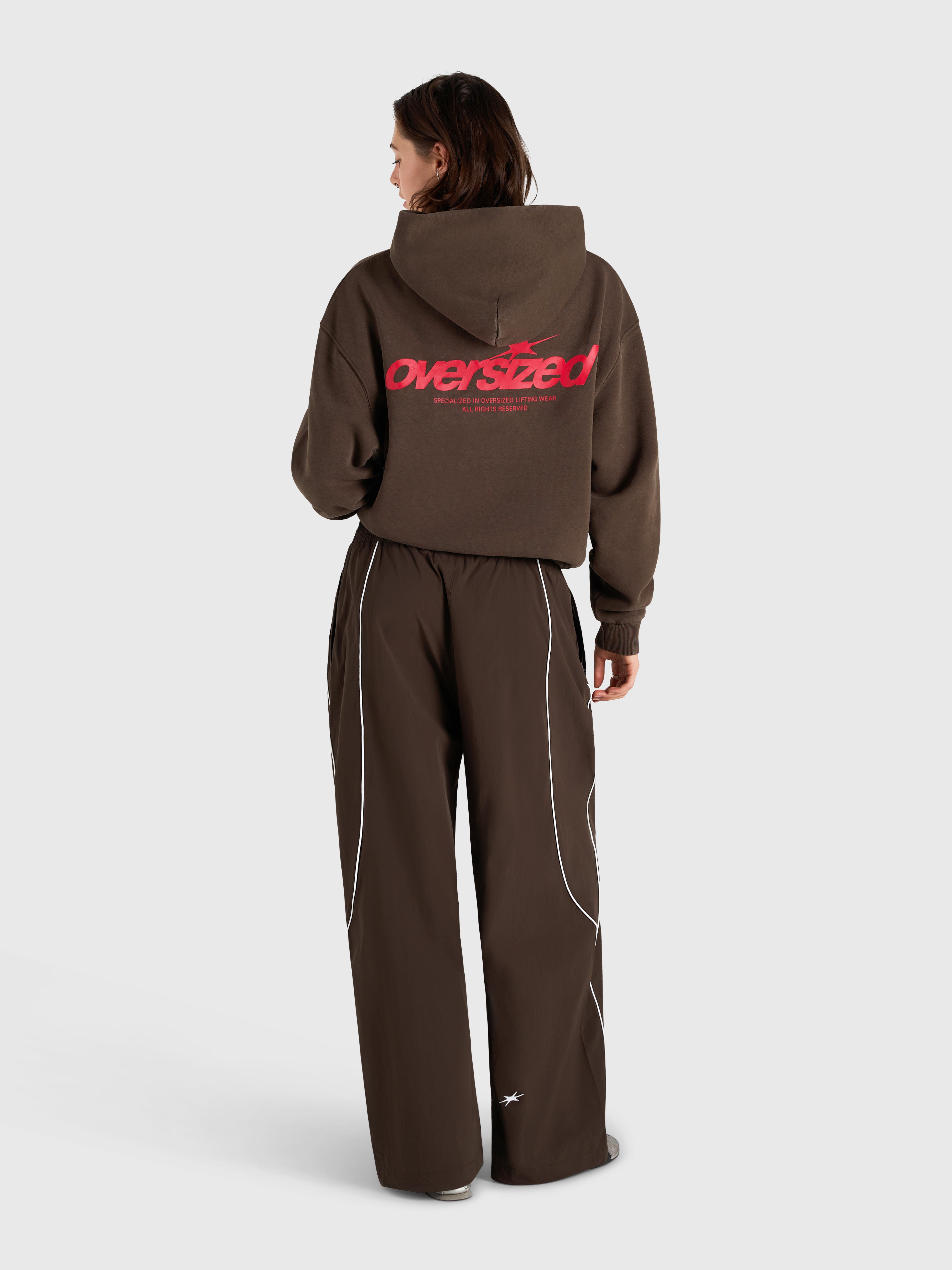 Cursive Hoodie - Vintage Brown/Red