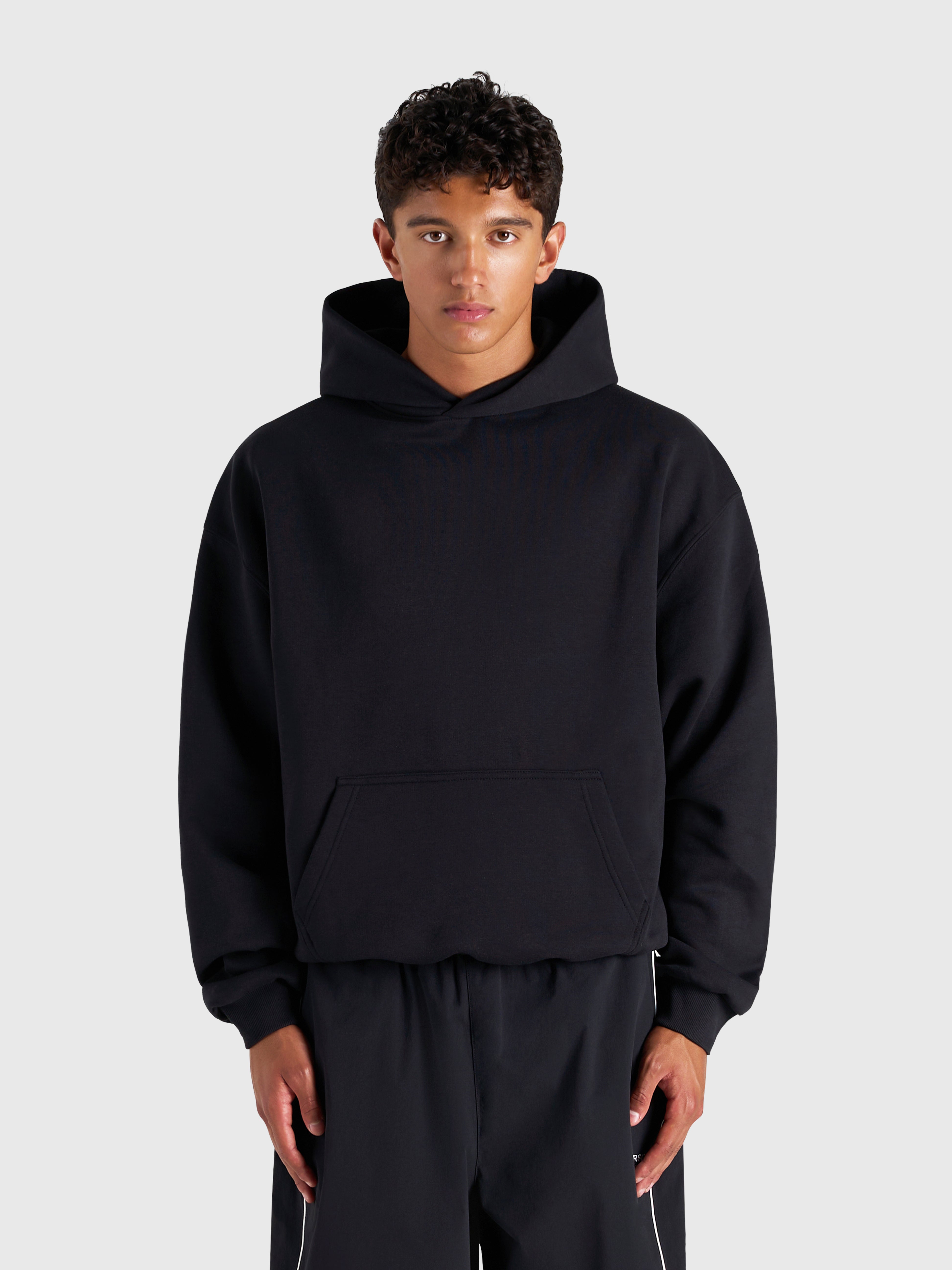 Cursive Hoodie - Vintage Black/White