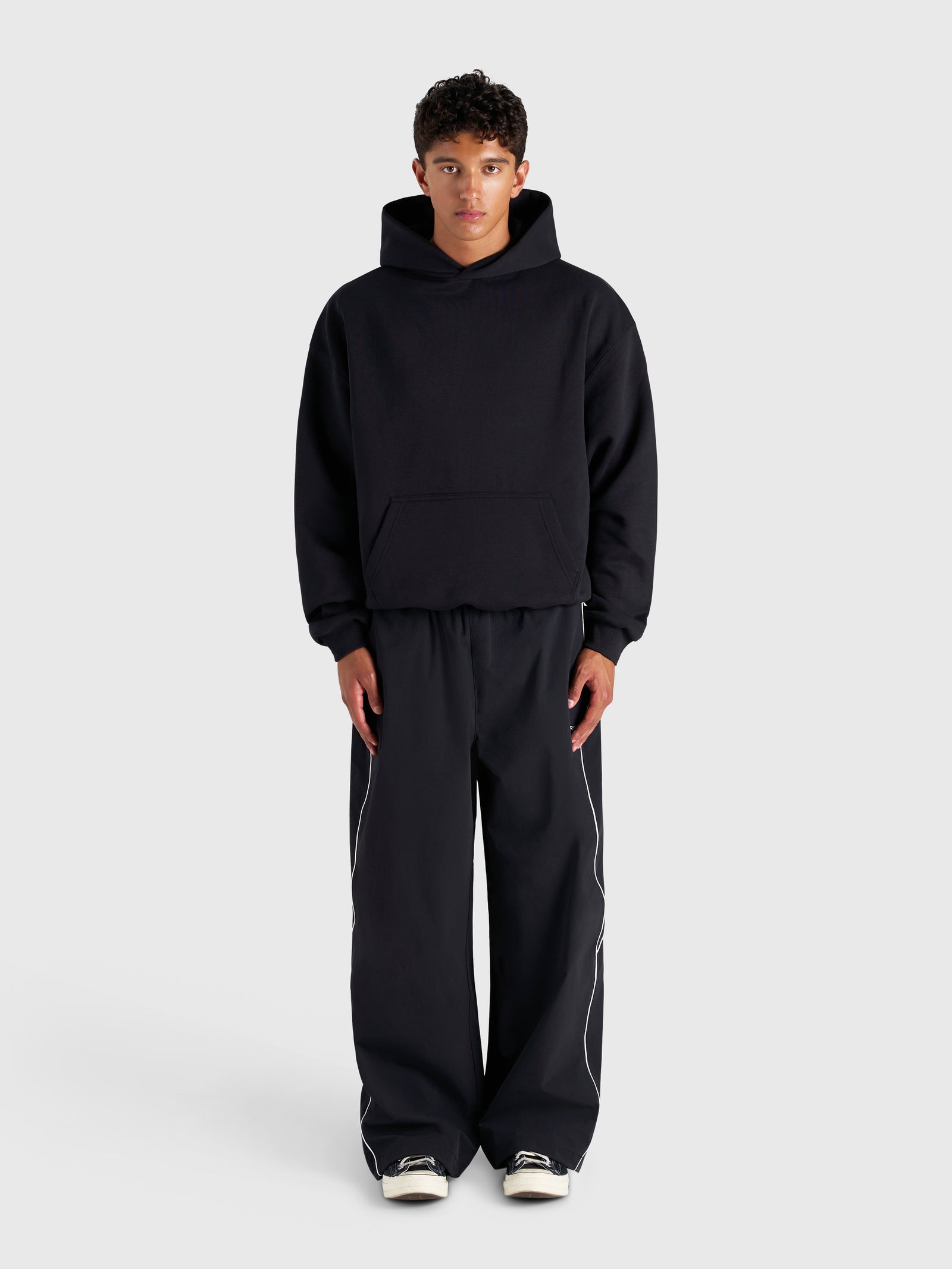 Cursive Hoodie - Vintage Black/White