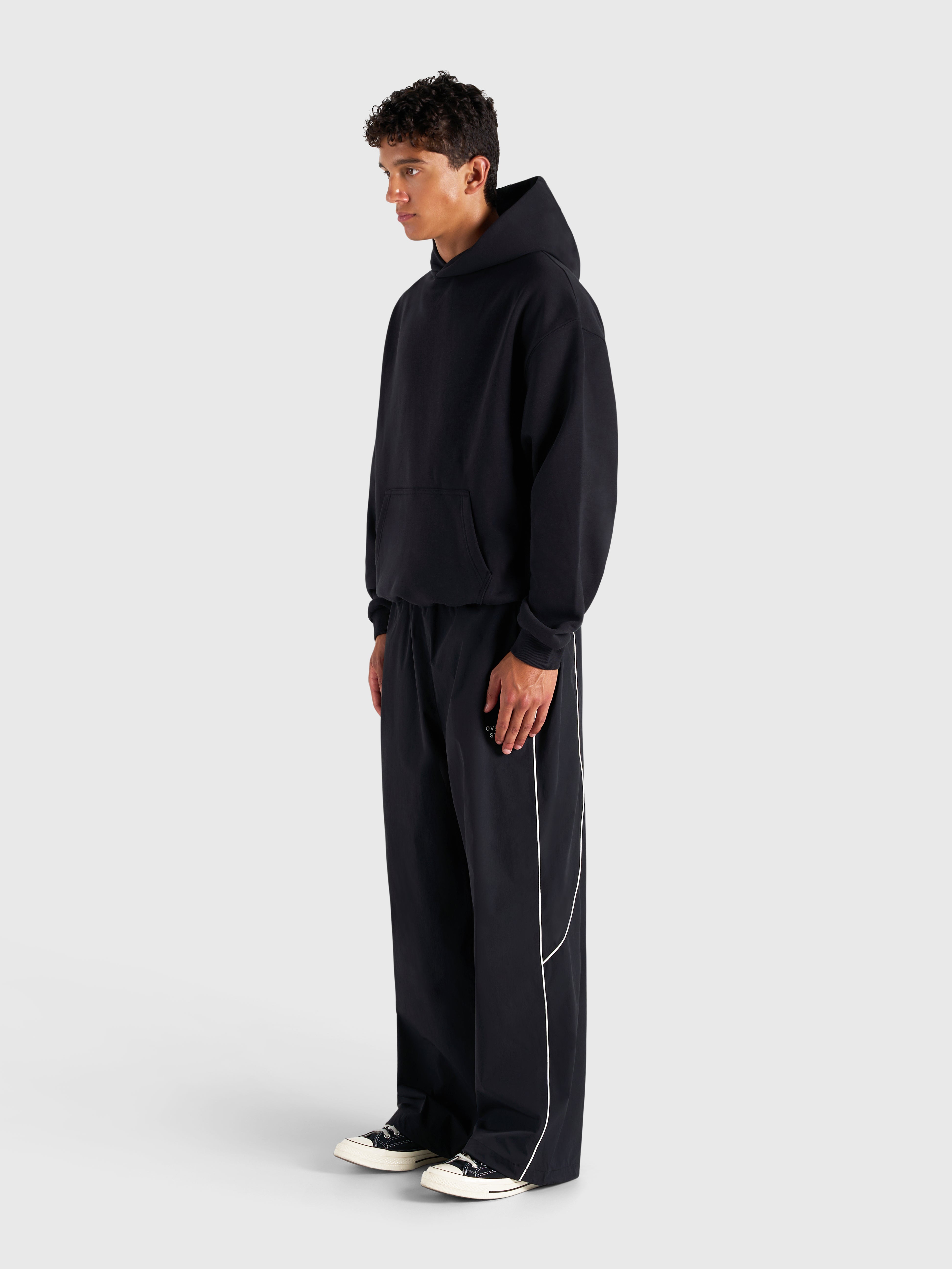 Cursive Hoodie - Vintage Black/White