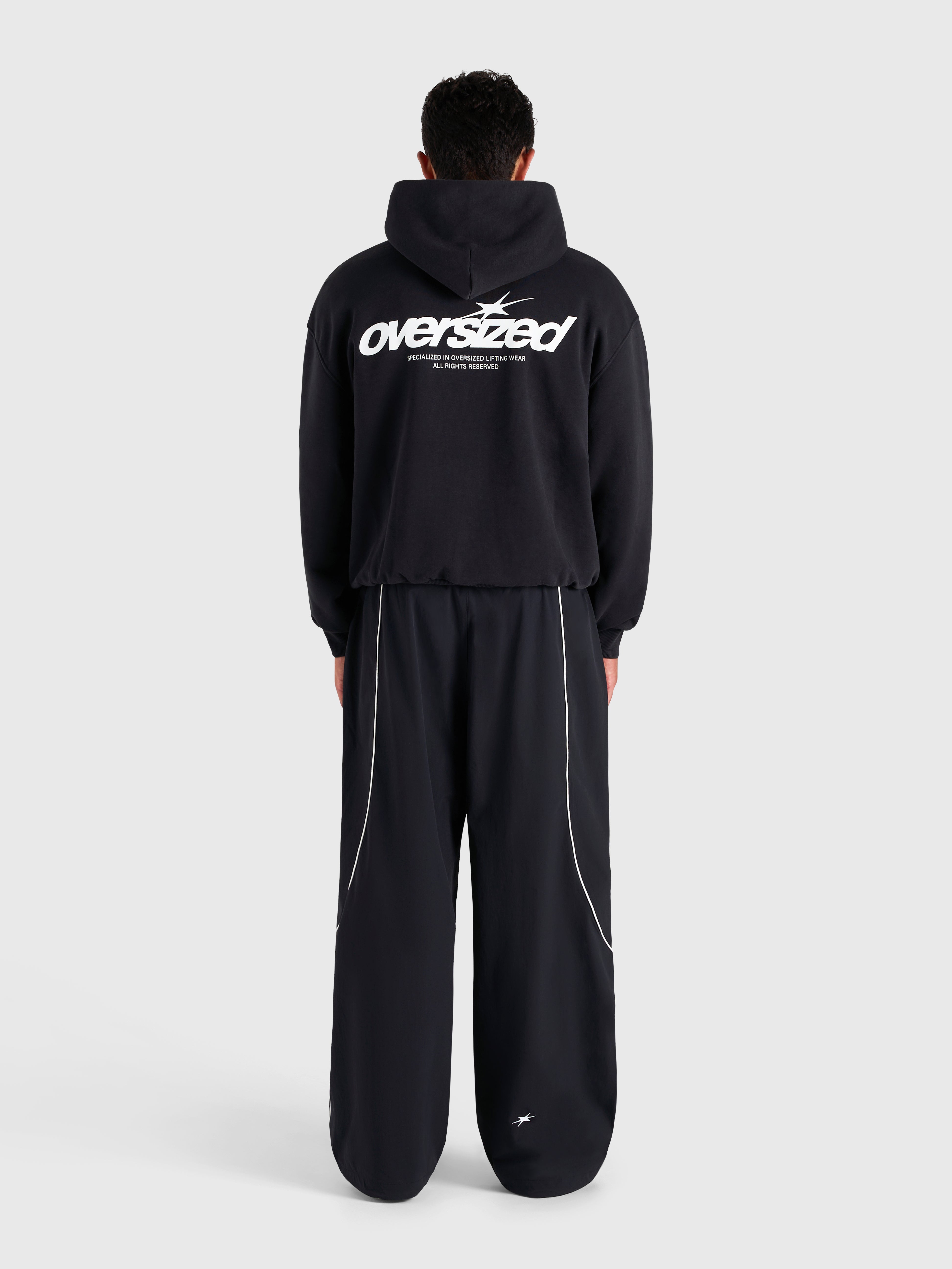 Cursive Hoodie - Vintage Black/White