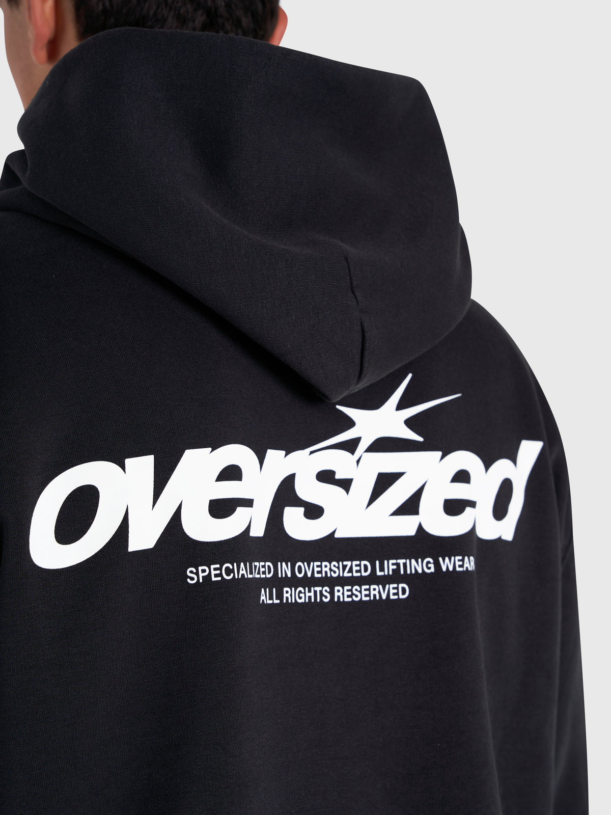 Cursive Hoodie - Vintage Black/White