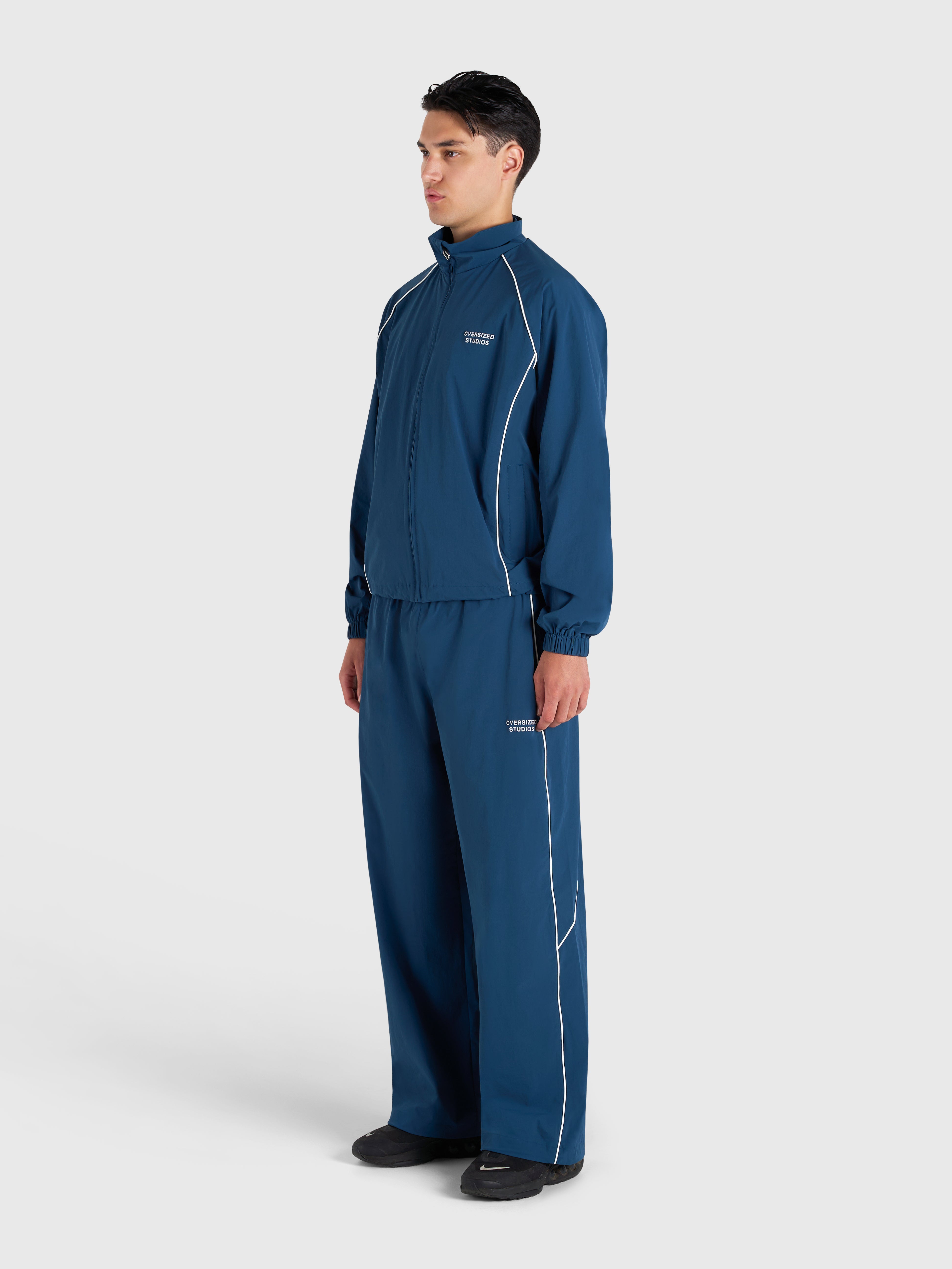 Active Track Jacket - Metallic Blue/White