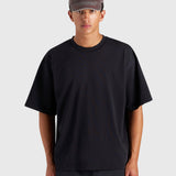Cursive Heavy Box Tee - Vintage Black/White