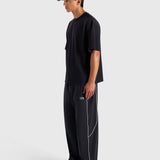 Cursive Heavy Box Tee - Vintage Black/White