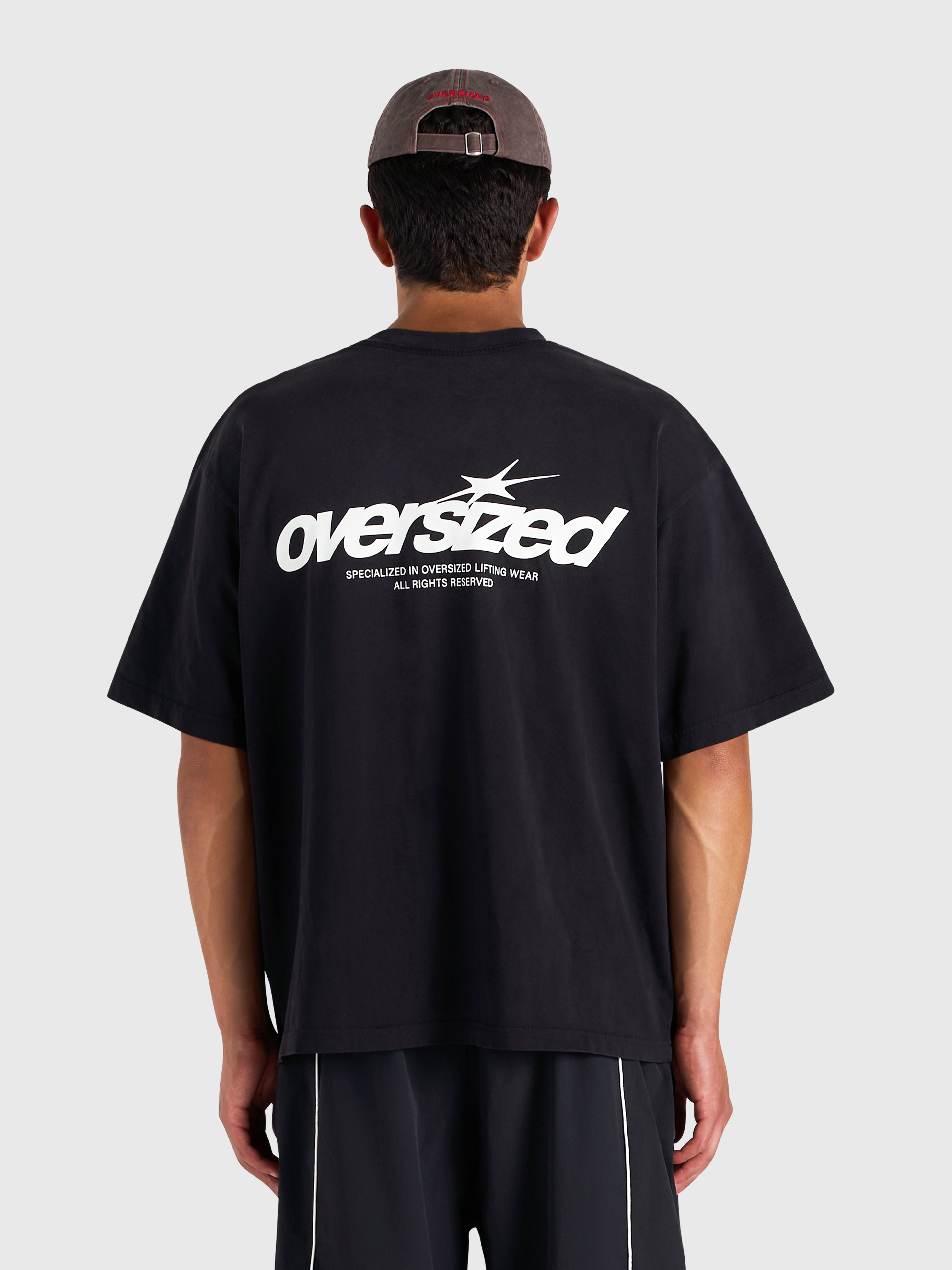 Cursive Heavy Box Tee - Vintage Black/White