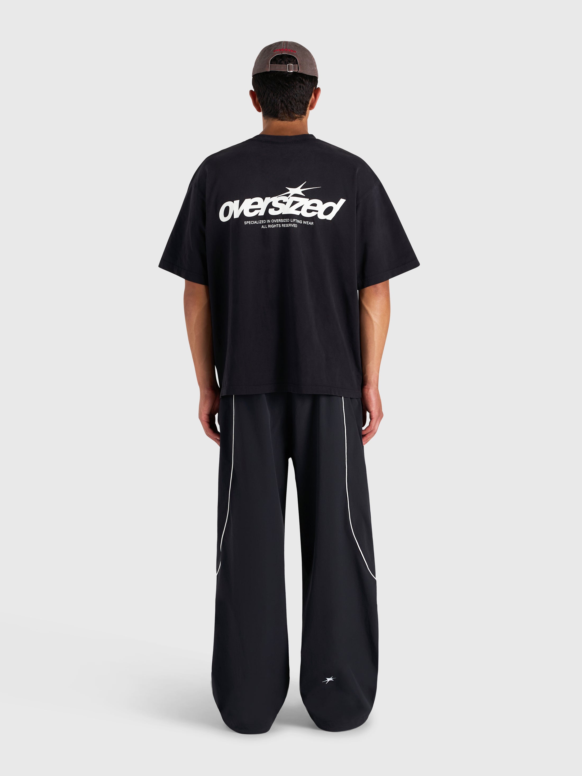 Cursive Heavy Box Tee - Vintage Black/White