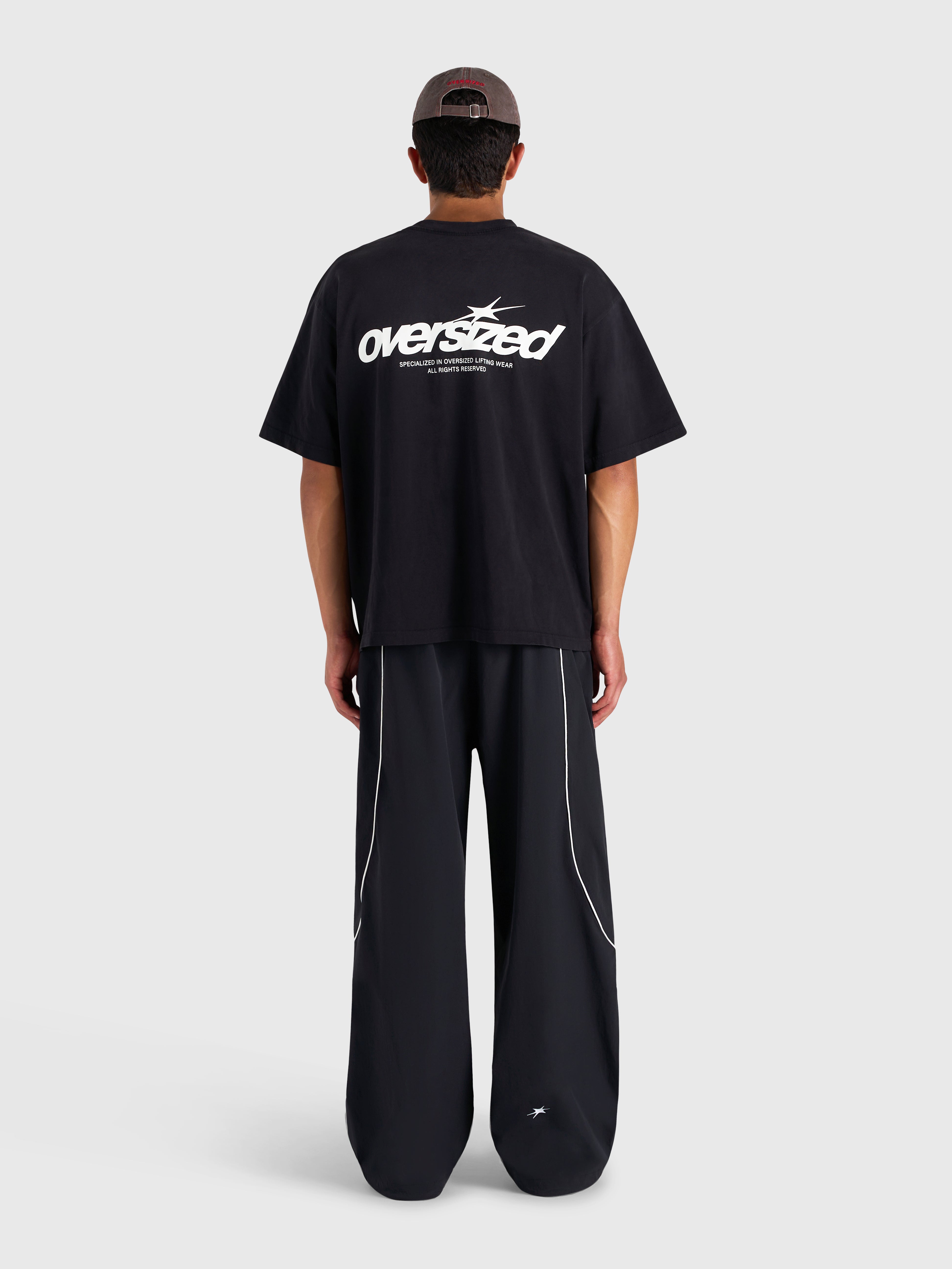Cursive Heavy Box Tee - Vintage Black/White