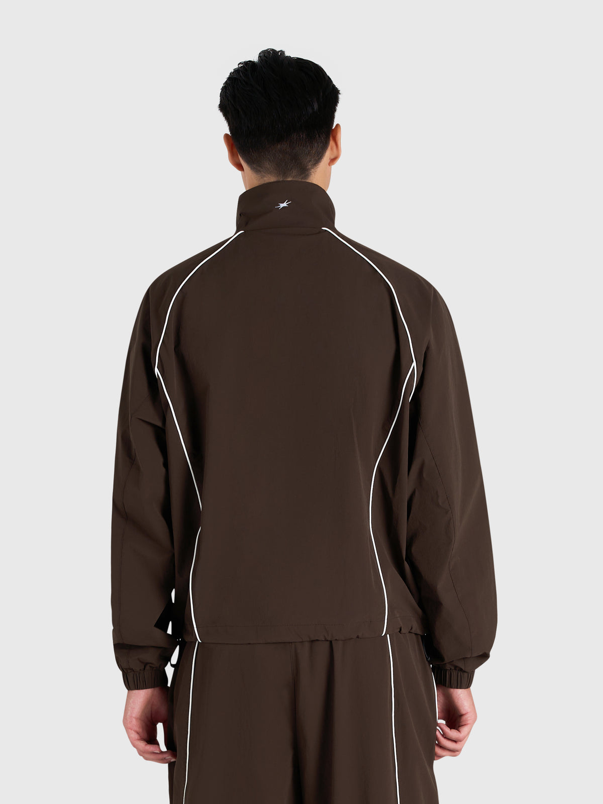 Active Track Jacket - Brown/White