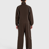 Active Track Jacket - Brown/White