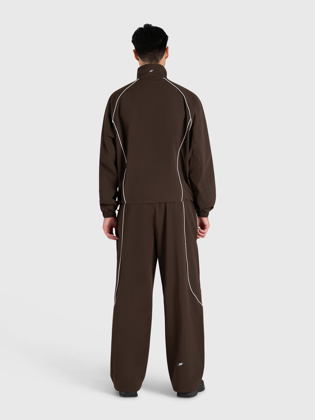 Active Track Jacket - Brown/White