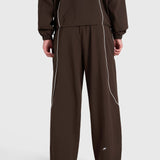 Active Track Pants - Brown/White