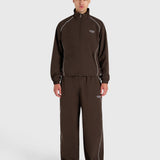 Active Track Pants - Brown/White