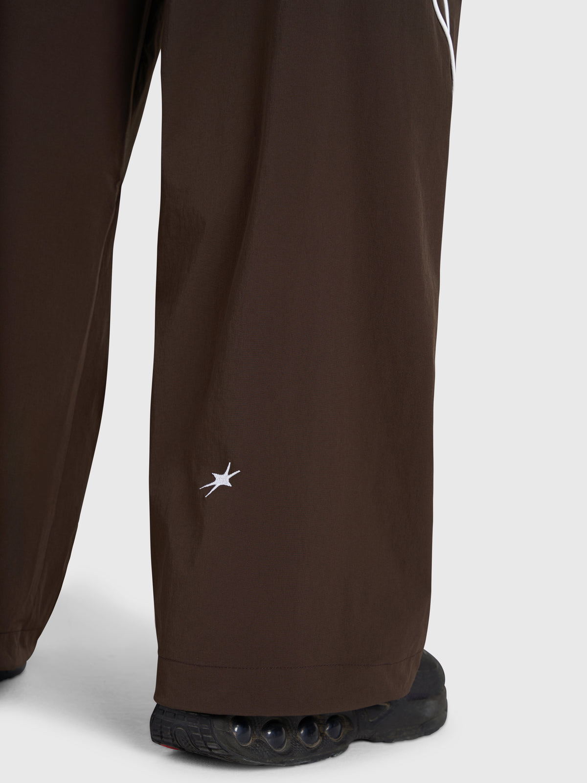 Active Track Pants - Brown/White