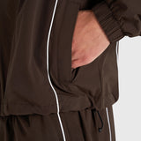 Active Track Jacket - Brown/White