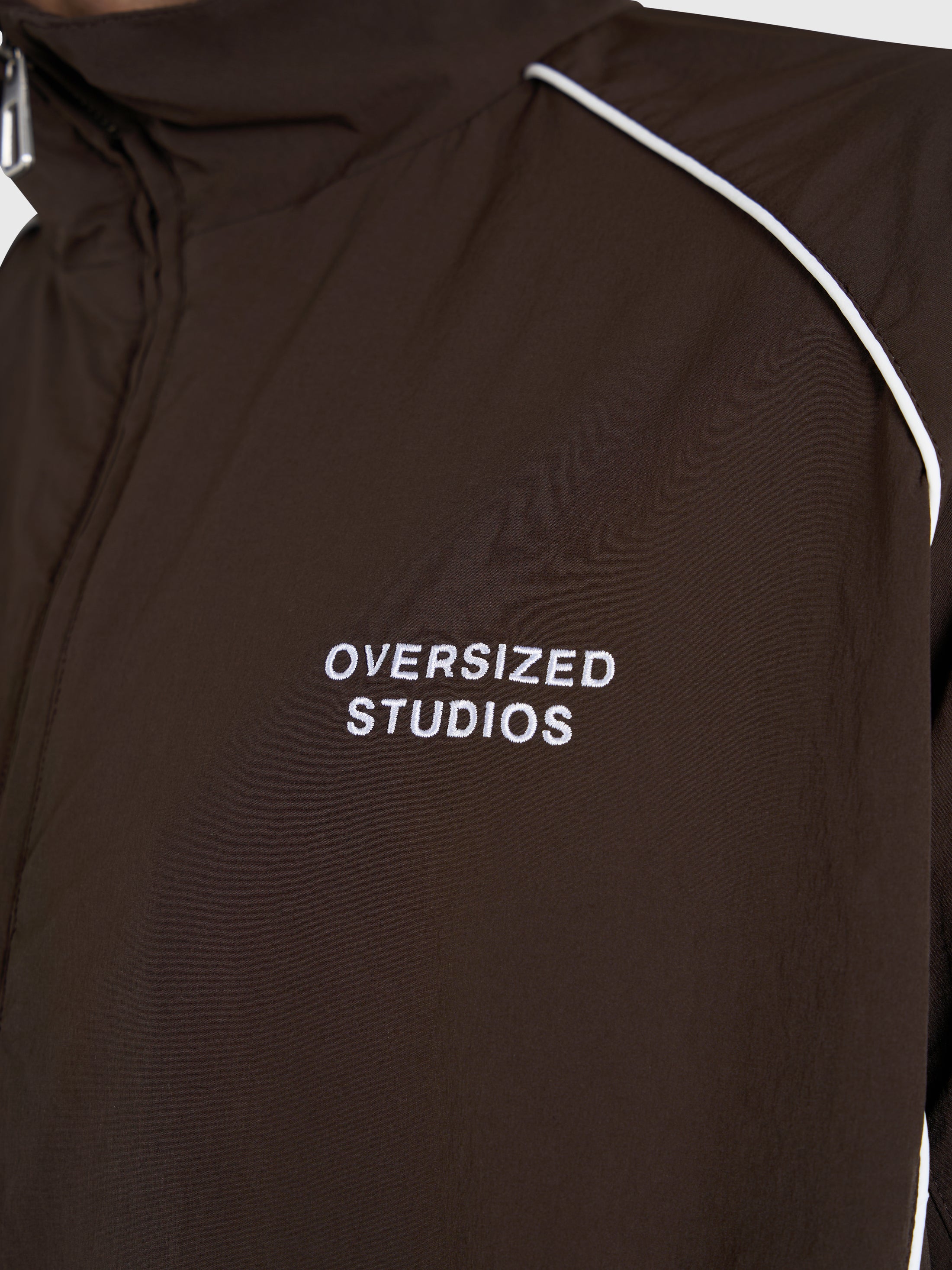 Active Track Jacket - Brown/White