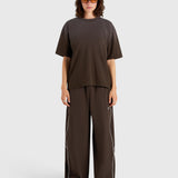 Cursive Heavy Box Tee - Vintage Brown/Red