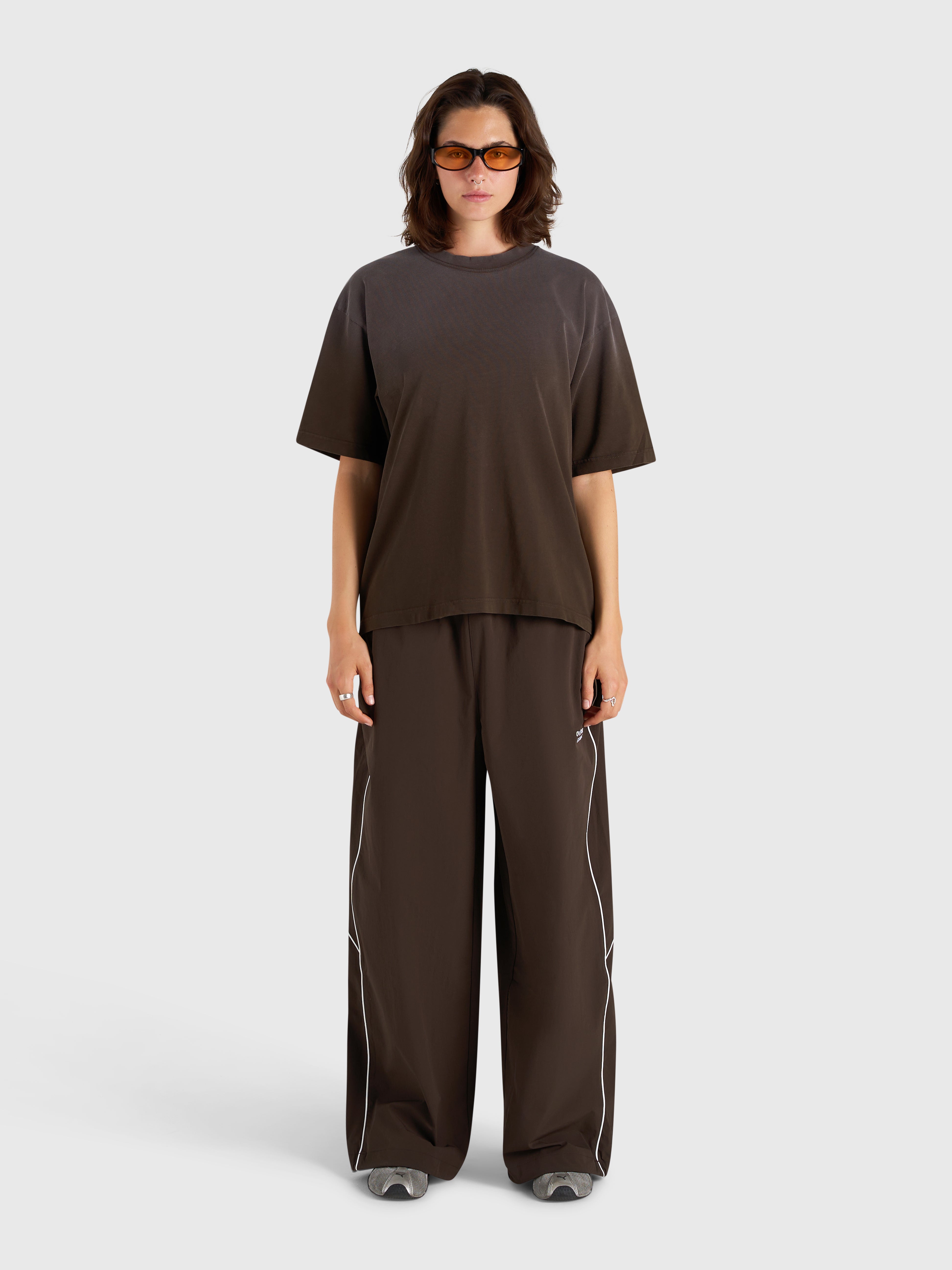 Cursive Heavy Box Tee - Vintage Brown/Red