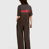 Cursive Heavy Box Tee - Vintage Brown/Red