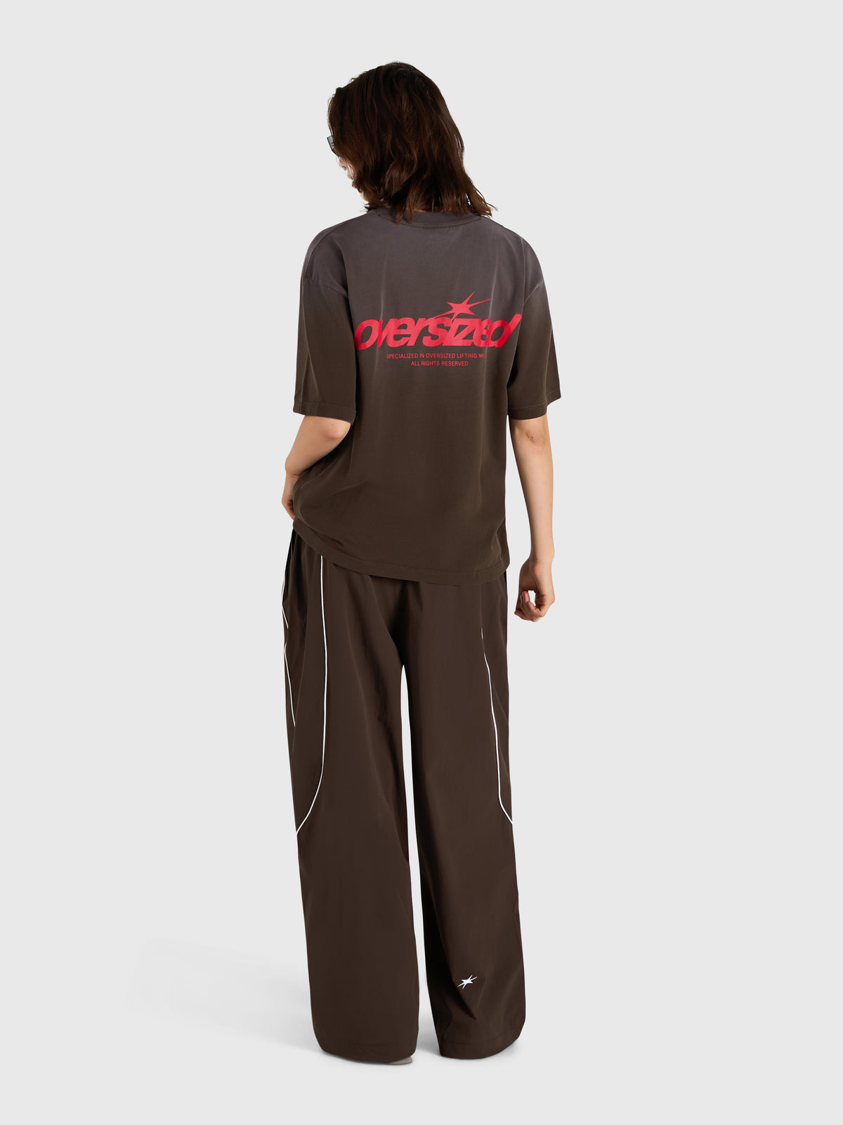 Cursive Heavy Box Tee - Vintage Brown/Red