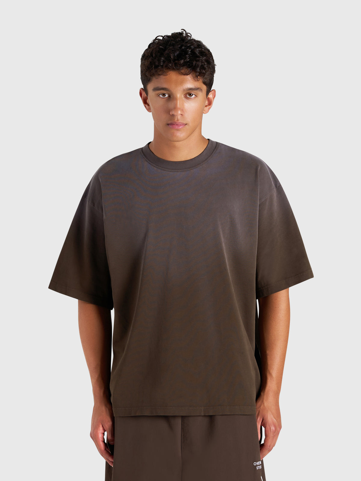 Cursive Heavy Box Tee - Vintage Brown/Red