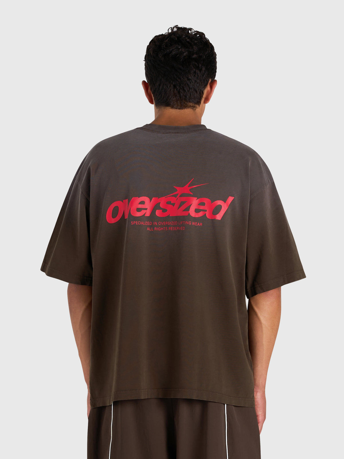 Cursive Heavy Box Tee - Vintage Brown/Red